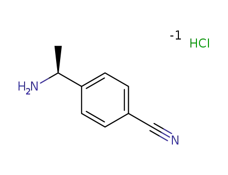 Molecular Structure of 1177316-44-7 (4-(1-aminoethyl)benzonitrile hydrochloride)