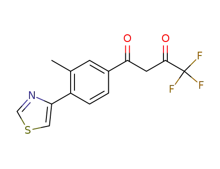 4,4,4-Trifluoro-1-[3-methyl-4-(1,3-thiazol-4-yl)phenyl]-1,3-butanedione