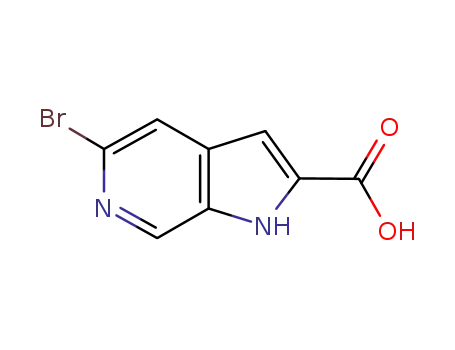 Molecular Structure of 800401-71-2 (5-bromo-1H-pyrrolo[2,3-c]
pyridine-2-carboxylic acid)