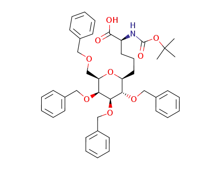 6,10-anhydro-7,8,9,11-tetra-O-benzyl-2,3,4,5-tetradeoxy-2-(tert-butoxycarbonylamino)-D-threo-L-galacto-undeconic acid