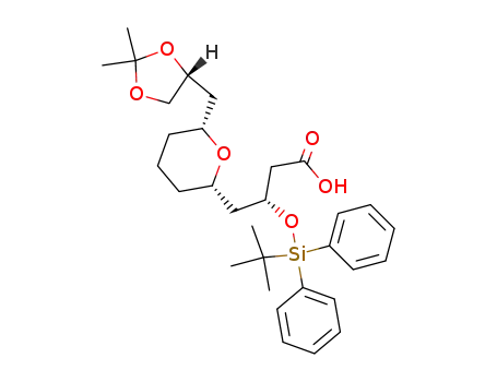(R)-3-(tert-Butyl-diphenyl-silanyloxy)-4-[(2S,6R)-6-((R)-2,2-dimethyl-[1,3]dioxolan-4-ylmethyl)-tetrahydro-pyran-2-yl]-butyric acid