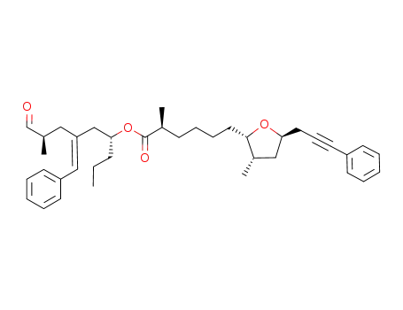 (+)-(2S)-methyl-6-[(3S)-methyl-(5R)-(3-phenylprop-2-ynyl)tetrahydrofuran-(2S)-yl]hexanoic acid 3-benzylidene-(5R)-methyl-6-oxo-(1R)-propylhexyl ester