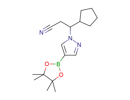 3-Cyclopentyl-3-[4-(4,4,5,5-tetramethyl-1,3,2-dioxaborolan-2-yl)-1H-pyrazol-1-yl]propanenitrile