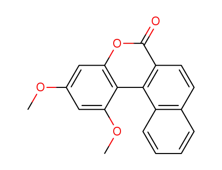 Molecular Structure of 138435-70-8 (6H-Benzo[b]naphtho[1,2-d]pyran-6-one, 1,3-dimethoxy-)