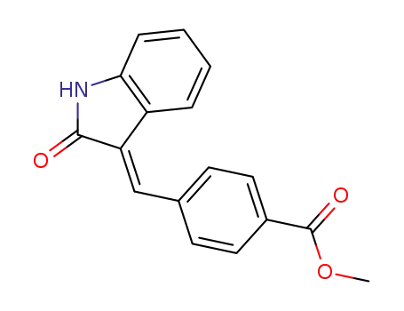 Benzoic acid, 4-[(1,2-dihydro-2-oxo-3H-indol-3-ylidene)methyl]-, methyl
ester, (E)-
