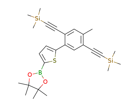 4,4,5,5-tetramethyl-2-[5-(4-methyl-2,5-bis-trimethylsilanylethynyl-phenyl)-thiophen-2-yl]-[1,3,2]dioxaborolane