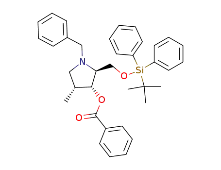 Benzoic acid (2S,3R,4R)-1-benzyl-2-(tert-butyl-diphenyl-silanyloxymethyl)-4-methyl-pyrrolidin-3-yl ester
