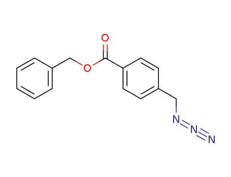 Molecular Structure of 634917-10-5 (Benzoic acid, 4-(azidomethyl)-, phenylmethyl ester)