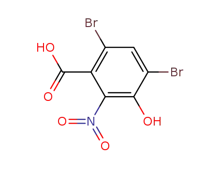 Molecular Structure of 160911-18-2 (4,6-dibromo-3-hydroxy-2-nitrobenzoic acid)