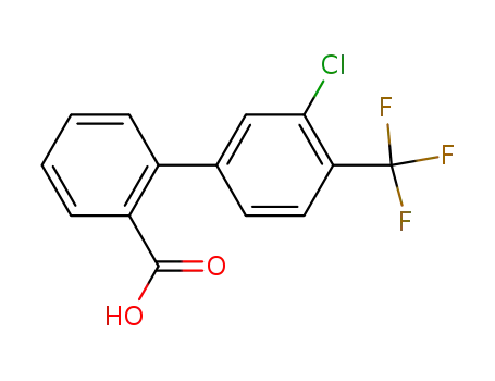 Molecular Structure of 442670-42-0 (3'-CHLORO-4'-TRIFLUOROMETHYL-BIPHENYL-2-CARBOXYLIC ACID)
