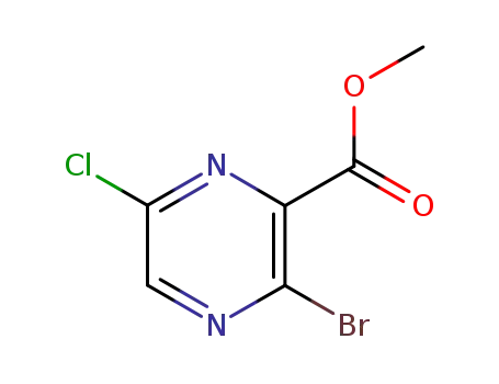 Molecular Structure of 13457-28-8 (Methyl 3-bromo-6-chloropyrazine-2-carboxylate)