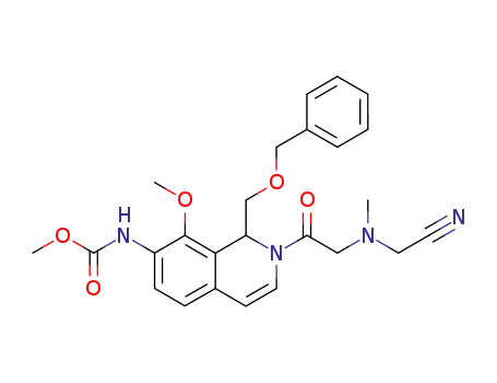 {1-Benzyloxymethyl-2-[2-(cyanomethyl-methyl-amino)-acetyl]-8-methoxy-1,2-dihydro-isoquinolin-7-yl}-carbamic acid methyl ester