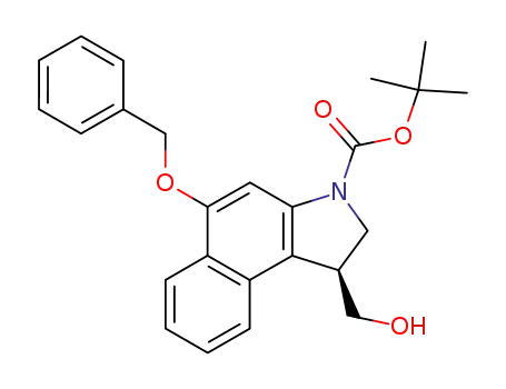 3H-Benz[e]indole-3-carboxylic acid,
1,2-dihydro-1-(hydroxymethyl)-5-(phenylmethoxy)-, 1,1-dimethylethyl
ester, (1S)-
