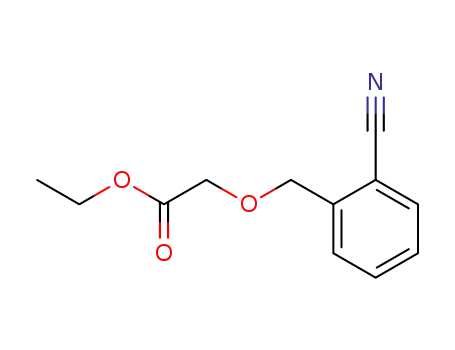 Molecular Structure of 96259-61-9 (Acetic acid, 2-[(2-cyanophenyl)Methoxy]-, ethyl ester)
