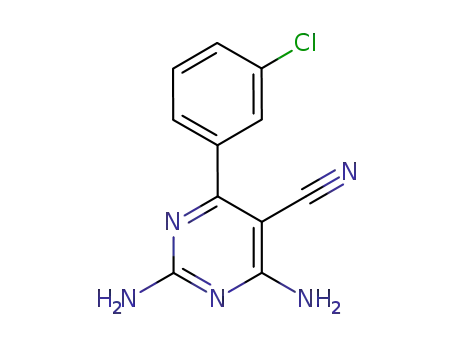 Molecular Structure of 1132094-27-9 (2,6-diamino-4-(3-chlorophenyl)pyrimidine-5-carbonitrile)