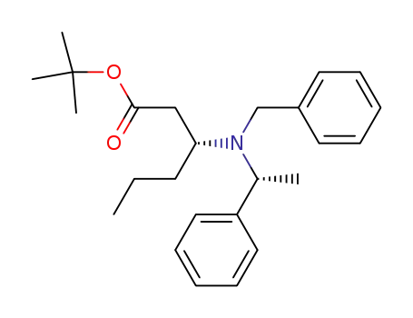 Hexanoic acid, 3-[[(1R)-1-phenylethyl](phenylmethyl)amino]-,
1,1-dimethylethyl ester, (3R)-