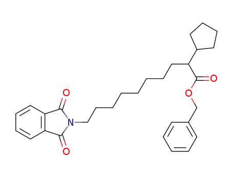 Molecular Structure of 179537-93-0 (2H-Isoindole-2-decanoic acid, a-cyclopentyl-1,3-dihydro-1,3-dioxo-,
phenylmethyl ester)