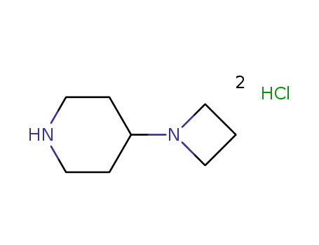 Molecular Structure of 864246-02-6 (Piperidine, 4-(1-azetidinyl)-, dihydrochloride)