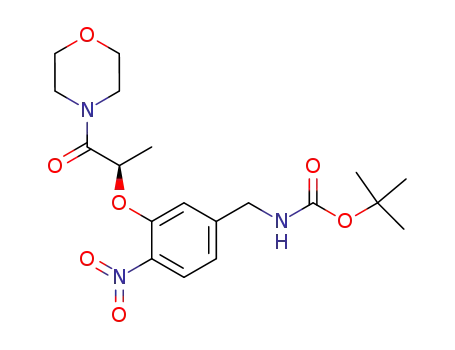 Carbamic acid,
[[3-[(1R)-1-methyl-2-(4-morpholinyl)-2-oxoethoxy]-4-nitrophenyl]methyl]-,
1,1-dimethylethyl ester