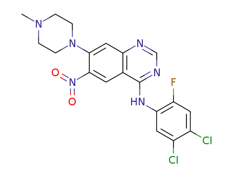 4-[(3,4-dichloro-6-fluorophenyl)amino]-7-methylpiperazine-6-nitroquinazoline
