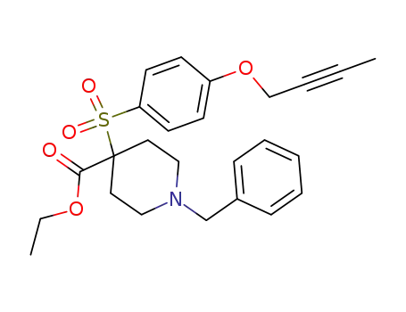 4-Piperidinecarboxylic acid,
4-[[4-(2-butynyloxy)phenyl]sulfonyl]-1-(phenylmethyl)-, ethyl ester