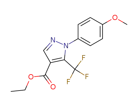 Molecular Structure of 112055-38-6 (ETHYL 1-(4-METHOXYPHENYL)-5-(TRIFLUOROMETHYL)PYRAZOLE-4-CARBOXYLATE)