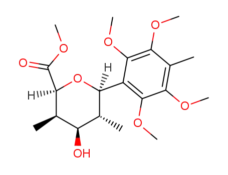 (2S,3R,4R,5R,6R)-4-hydroxy-3,5-dimethyl-6-(2,3,5,6-tetramethoxy-4-methyl-phenyl)-tetrahydro-pyran-2-carboxylic acid methyl ester