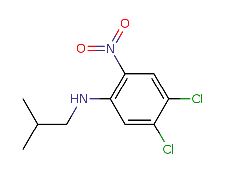Molecular Structure of 649763-37-1 (Benzenamine, 4,5-dichloro-N-(2-methylpropyl)-2-nitro-)