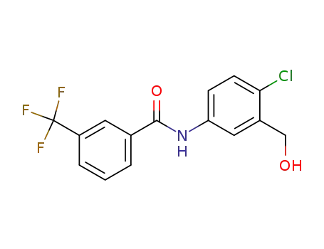Molecular Structure of 937013-55-3 (N-(4-chloro-3-hydroxymethyl-phenyl)-3-trifluoromethyl-benzamide)