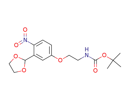 Carbamic acid, [2-[3-(1,3-dioxolan-2-yl)-4-nitrophenoxy]ethyl]-,
1,1-dimethylethyl ester