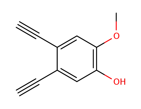 Molecular Structure of 269086-09-1 (Phenol, 4,5-diethynyl-2-methoxy-)