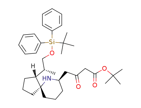 4-{(1R,5S,7R)-1-[(R)-2-(tert-Butyl-diphenyl-silanyloxy)-1-methyl-ethyl]-6-aza-spiro[4.5]dec-7-yl}-3-oxo-butyric acid tert-butyl ester