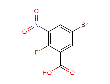 Molecular Structure of 1153279-80-1 (5-BroMo-2-fluoro-3-nitrobenzoic acid)