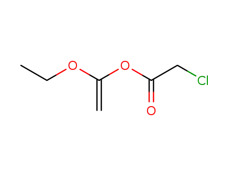 Molecular Structure of 89728-00-7 (Acetic acid, chloro-, 1-ethoxyethenyl ester)