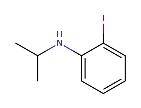Molecular Structure of 76465-01-5 (Benzenamine, 2-iodo-N-(1-methylethyl)-)