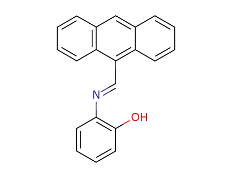 Molecular Structure of 6076-01-3 (Phenol, 2-[(9-anthracenylmethylene)amino]-)