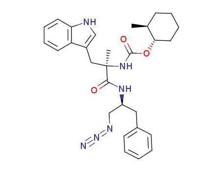 carbamic acid, <1S-<1α<SR(RS)>,2β>>-<2-<<1-(azidomethyl)-2-phenylethyl>amino>-1-(1H-indol-3-ylmethyl)-1-methyl-2-oxoethyl>-, 2-methylcyclohexyl ester