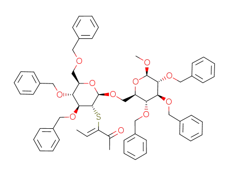 methyl 6-O-[2-S-(1'-acetyl-2'-methylethenyl)-3,4,6-tri-O-benzyl-2-thio-β-D-glucopyranosyl]-2,3,4-tri-O-benzyl-β-D-glucopyranoside