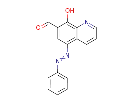 7-Quinolinecarboxaldehyde, 8-hydroxy-5-(phenylazo)-