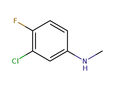 Molecular Structure of 77898-24-9 (3-chloro-4-fluoro-N-methylaniline)