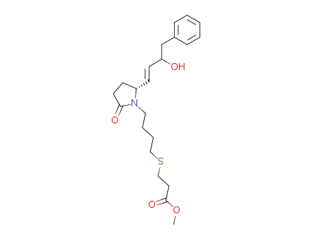Propanoic acid,
3-[[4-[(2R)-2-[(1E)-3-hydroxy-4-phenyl-1-butenyl]-5-oxo-1-pyrrolidinyl]but
yl]thio]-, methyl ester