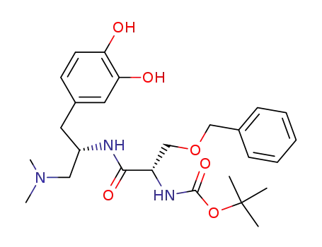(S,S)-{2-benzyloxy-1-[1-(3,4-dihydroxy-benzyl)-2-dimethylamino-ethylcarbamoyl]-ethyl}-carbamic acid tert-butyl ester