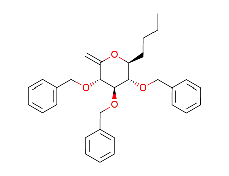 (2S,3S,4R,5S)-3,4,5-Tris-benzyloxy-2-butyl-6-methylene-tetrahydro-pyran