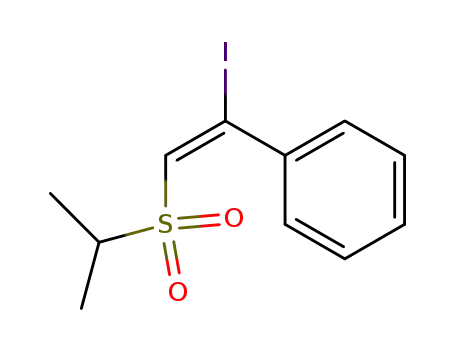 Molecular Structure of 28995-86-0 ((Z)-2-iodo-2-phenylethenyl 1-methylethyl sulfone)