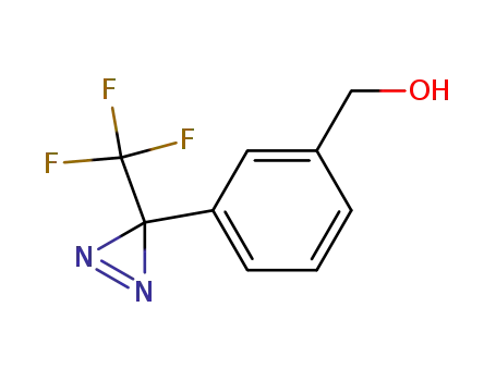 Molecular Structure of 176640-04-3 (Benzenemethanol, 3-[3-(trifluoromethyl)-3H-diazirin-3-yl]-)