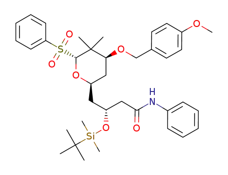 (R)-4-[(2S,4S,6R)-6-Benzenesulfonyl-4-(4-methoxy-benzyloxy)-5,5-dimethyl-tetrahydro-pyran-2-yl]-3-(tert-butyl-dimethyl-silanyloxy)-N-phenyl-butyramide