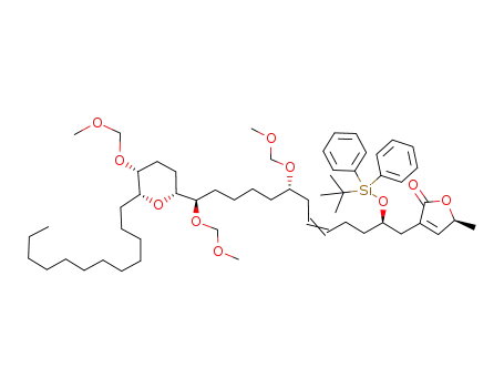 (S)-3-[(Z)-(2R,8S,13R)-2-(tert-Butyl-diphenyl-silanyloxy)-13-((2R,5R,6R)-6-dodecyl-5-methoxymethoxy-tetrahydro-pyran-2-yl)-8,13-bis-methoxymethoxy-tridec-5-enyl]-5-methyl-5H-furan-2-one