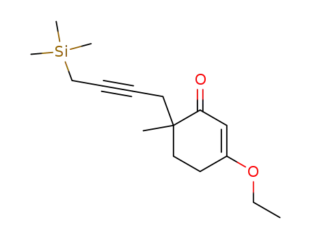 2-Cyclohexen-1-one, 3-ethoxy-6-methyl-6-[4-(trimethylsilyl)-2-butynyl]-