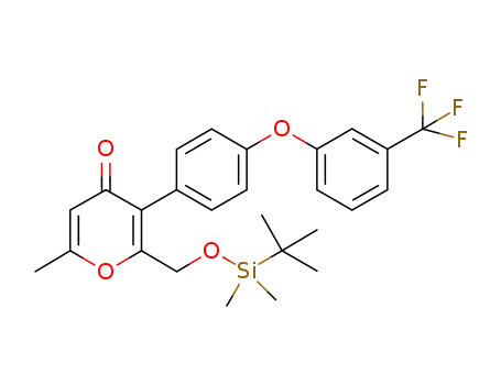 6-methyl-2-(O-tert-butyldimethylsilyl)hydroxymethyl-3-(4-[3-(trifluoromethyl)phenyl]oxy)-pyran-4(1H)-one