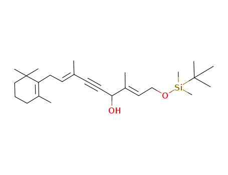 (2E,7E)-1-(tert-Butyl-dimethyl-silanyloxy)-3,7-dimethyl-9-(2,6,6-trimethyl-cyclohex-1-enyl)-nona-2,7-dien-5-yn-4-ol